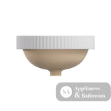 Fienza RB468MW Eleanor Round Semi Inset Basin with Overflow Matte White - Basins