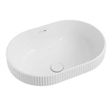 Fienza RB469 Eleanor Oval Semi Inset Basin with Overflow Gloss White - Basins