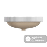 Fienza RB469 Eleanor Oval Semi Inset Basin with Overflow Gloss White - Basins