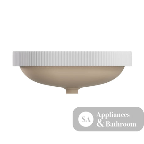 Fienza RB469 Eleanor Oval Semi Inset Basin with Overflow Gloss White - Basins