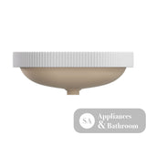 Fienza RB469MW Eleanor Oval Semi Inset Basin with Overflow Matte White - Basins