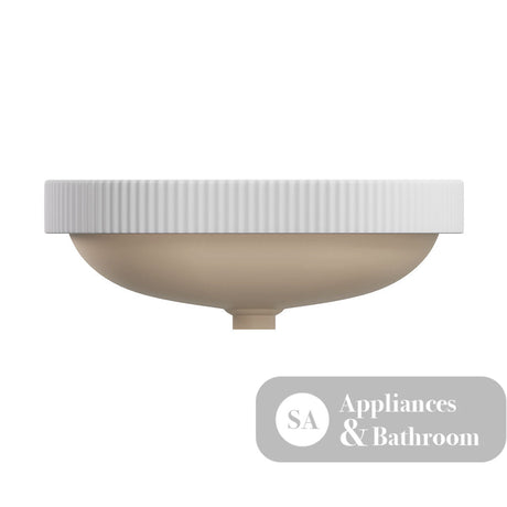 Fienza RB469MW Eleanor Oval Semi Inset Basin with Overflow Matte White - Basins