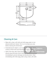 Fienza RB480 Forma Above Counter Basin White - Basins
