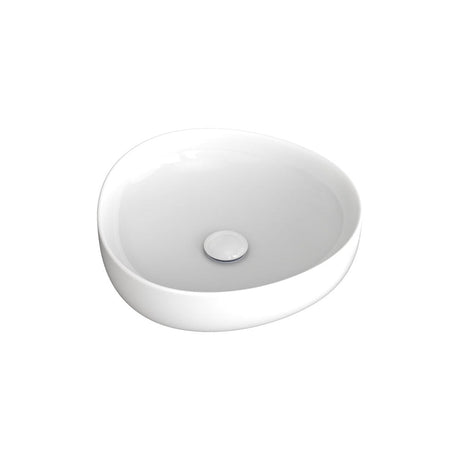Fienza RB486 Pebble Small Above Counter Basin Gloss White - Basins