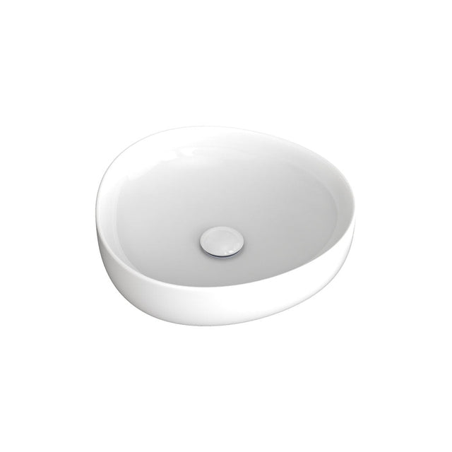 Fienza RB486 Pebble Small Above Counter Basin Gloss White - Basins