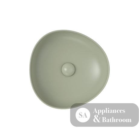 Fienza RB486MG Pebble Small Above Counter Basin Matte Olive - Basins