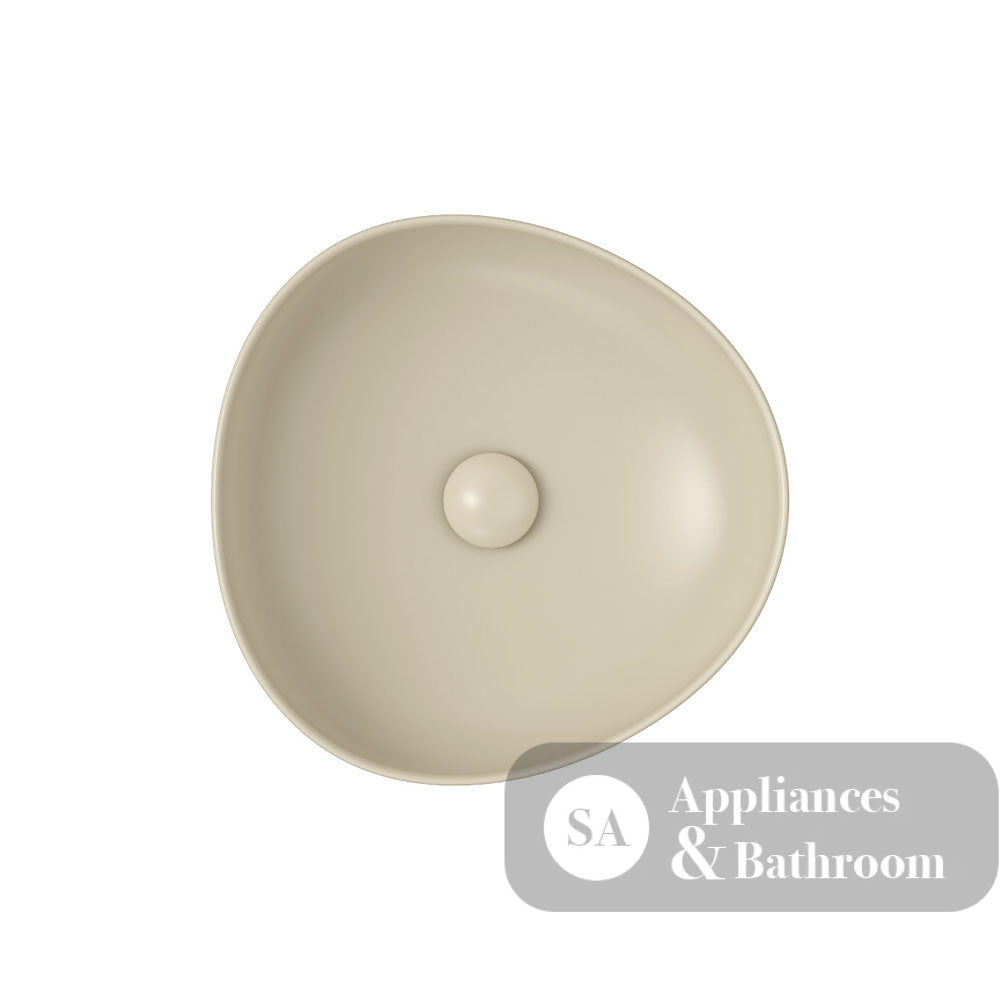 Fienza RB486MK Pebble Small Above Counter Basin Matte Khaki - Basins