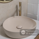 Fienza RB486MK Pebble Small Above Counter Basin Matte Khaki - Basins