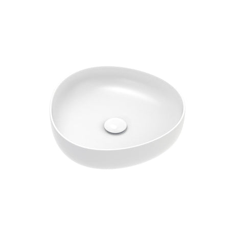 Fienza RB486W Pebble Small Above Counter Basin Matte White - Basins