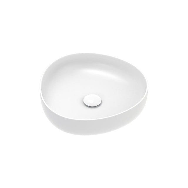 Fienza RB486W Pebble Small Above Counter Basin Matte White - Basins