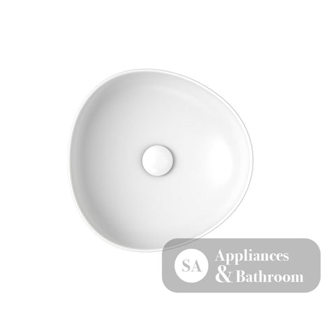 Fienza RB486W Pebble Small Above Counter Basin Matte White - Basins