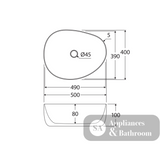 Fienza RB487 Pebble Medium Above Counter Basin Gloss White - Basins