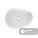 Fienza RB487 Pebble Medium Above Counter Basin Gloss White - Basins