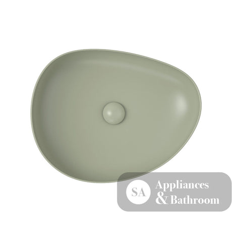 Fienza RB487MG Pebble Medium Above Counter Basin Matte Olive - Basins