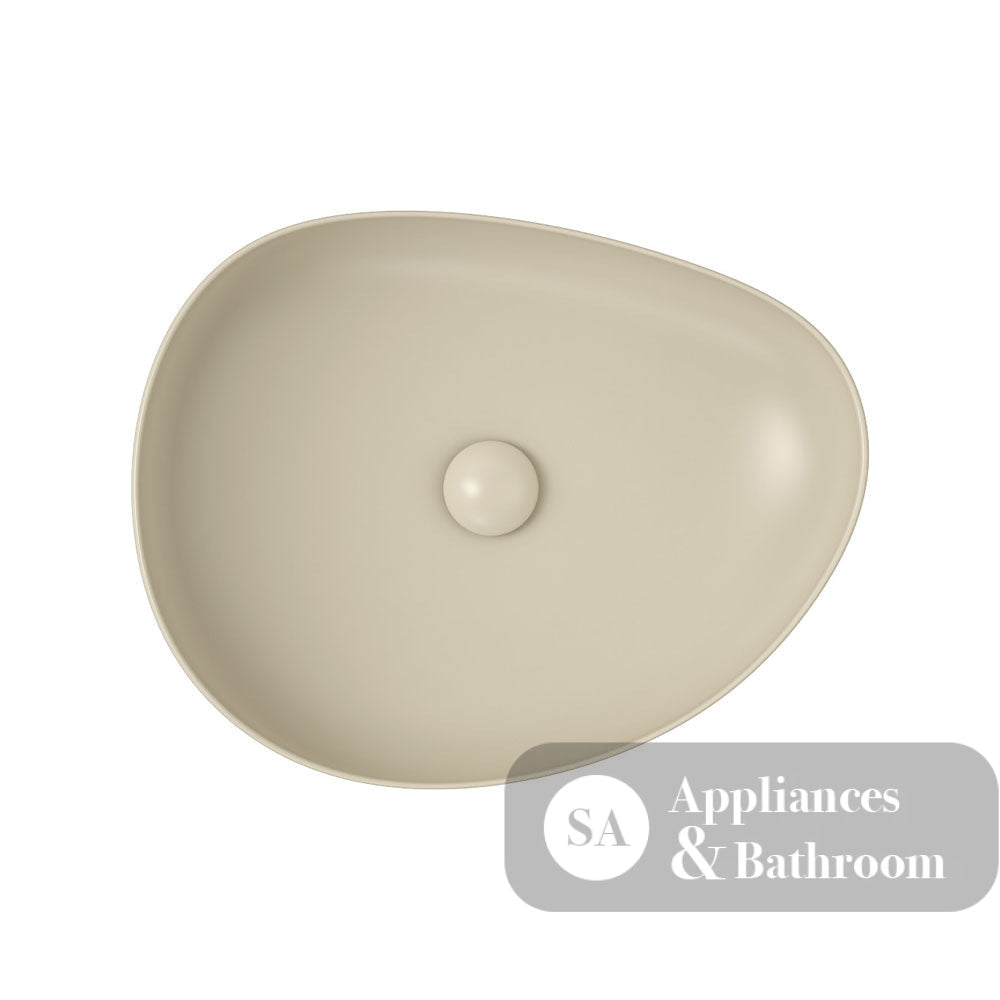Fienza RB487MK Pebble Medium Above Counter Basin Matte Khaki - Basins
