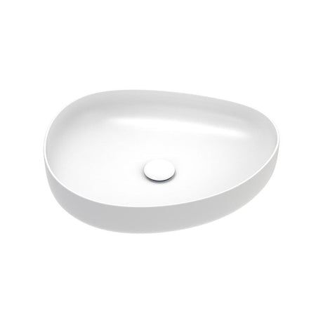Fienza RB487W Pebble Medium Above Counter Basin Matte White - Basins