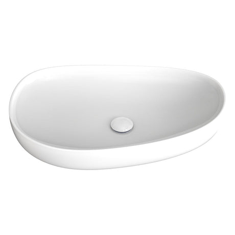 Fienza RB489 Pebble Large Above Counter Basin Gloss White - Basins