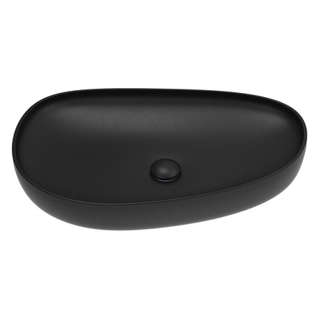 Fienza RB489B Pebble Large Above Counter Basin Matte Black - Basins
