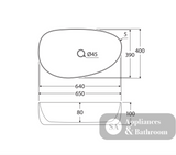 Fienza RB489MK Pebble Large Above Counter Basin Matte Khaki - Basins