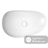 Fienza RB489W Pebble Large Above Counter Basin Matte White - Basins