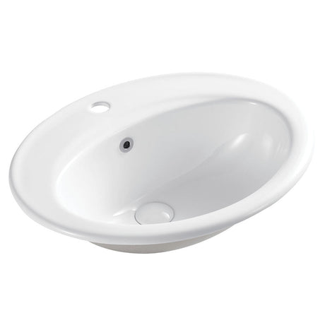 Fienza RB506A Inset Lacy Basin 1 Tap Hole White - Basins