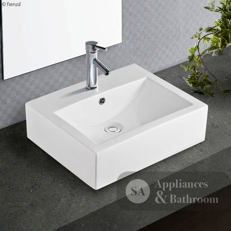 Fienza RB7033 Willow 1 Tap Hole Above Counter Basin Gloss White - Basins