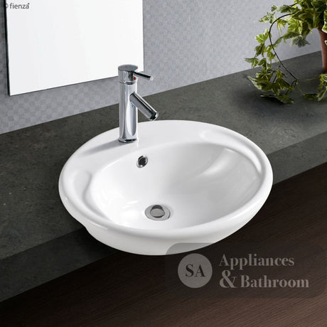 Fienza RB760 Micki 1 Tap Hole Semi Recessed Basin White - Basins