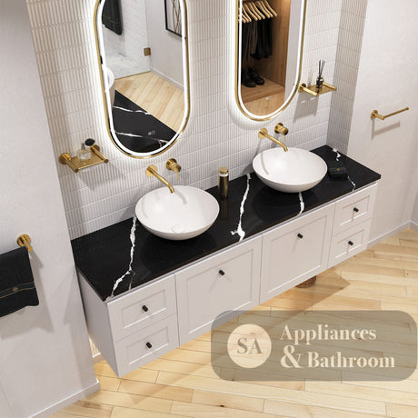 Fienza RB821W Aluca Above Counter Basin Matte White - Basins