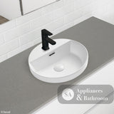 Fienza Reba RB4066 Semi Inset Basin with 1 Tap Hole White - Basins