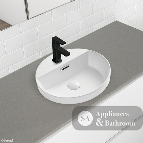 Fienza Reba RB4066 Semi Inset Basin with 1 Tap Hole White - Basins