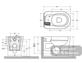 Fienza RKT1446W-V2 Rak Valet Wall Hung Toilet Suite Viega V-02 Cistern No Button Gloss White - In Wall Toilets