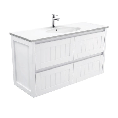 Fienza ROT120T 1200 Rotondo Hampton White Wall-Hung Vanity - Vanity Units