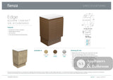 Fienza ROT60SK Rotondo Edge Scandi Oak 600 Vanity On Kickboard - Vanity Units