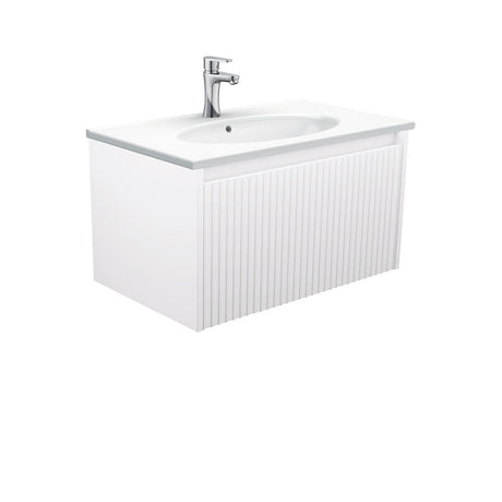 Fienza ROT75RW Rotondo Alina White 750 Wall-Hung Vanity - Vanity Units