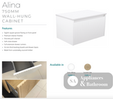 Fienza ROT75RW Rotondo Alina White 750 Wall-Hung Vanity - Vanity Units