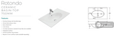 Fienza ROT75RW Rotondo Alina White 750 Wall-Hung Vanity - Vanity Units