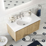 Fienza ROT90RSC Rotondo Alina Scandi Oak 900 Wall-Hung Vanity - Vanity Units