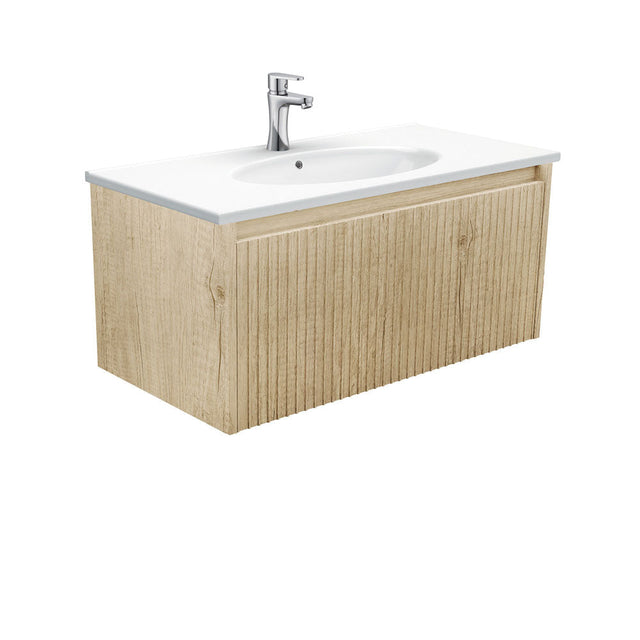 Fienza ROT90RSC Rotondo Alina Scandi Oak 900 Wall-Hung Vanity - Vanity Units