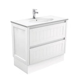 Fienza Rotondo 900Mm Rot90Tk Hampton White Vanity Unit On Kickboard - Special Order Units