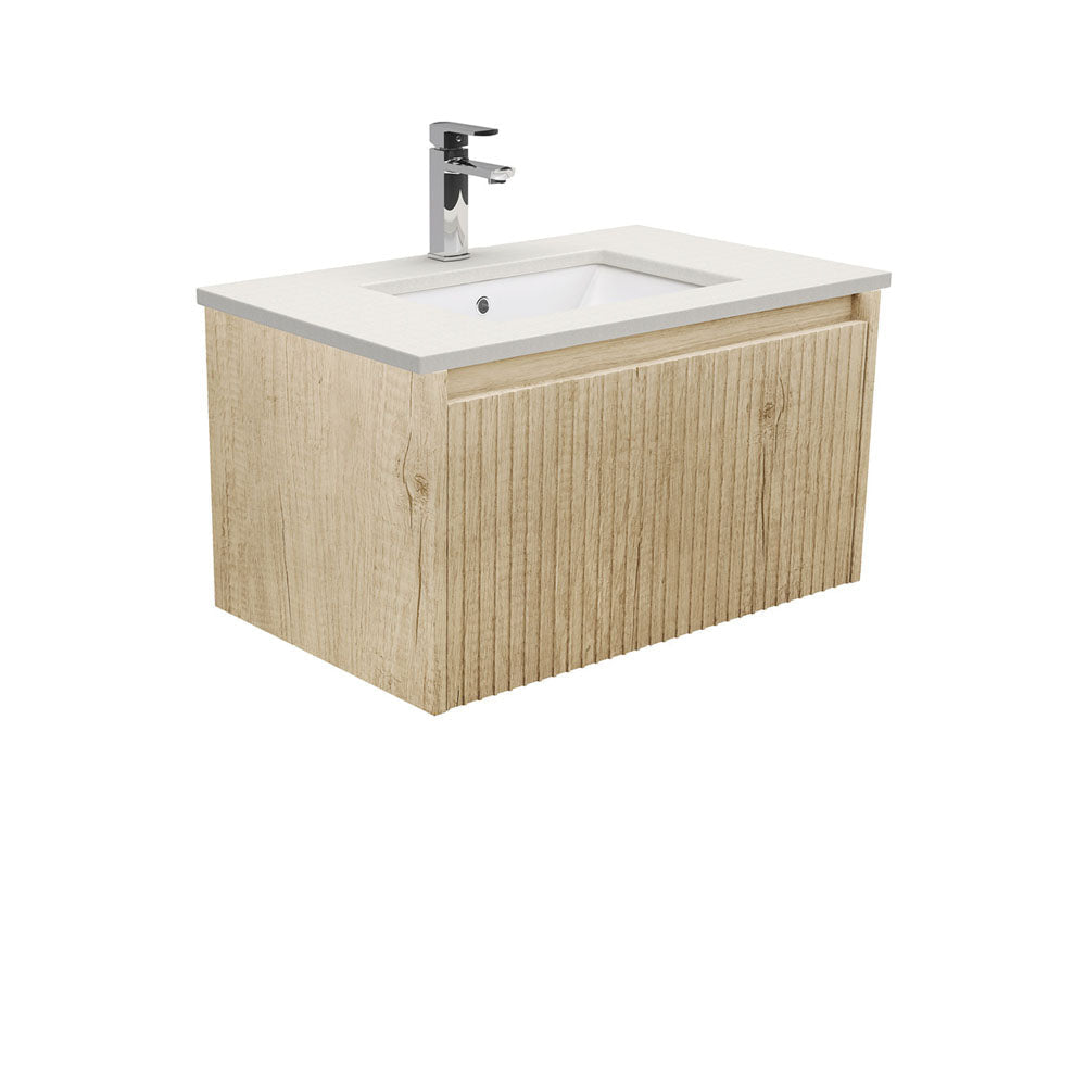 Fienza SA75RSC 750 Sarah Roman Sand Undermount Alina Scandi Oak Wall-Hung Vanity - Vanity Units