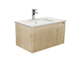 Fienza SA75RSC 750 Sarah Roman Sand Undermount Alina Scandi Oak Wall-Hung Vanity - Vanity Units