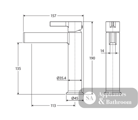 Fienza Sansa 229103Bn Brushed Nickel Basin Mixer Mixers