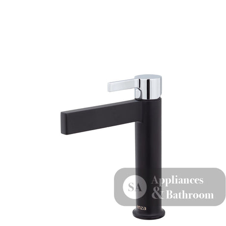 Fienza Sansa Basin Mixer - Matte Black - Matte Black / Chrome Handle - Basin Mixer