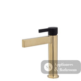Fienza Sansa Basin Mixer - Urban Brass - Urban Brass / Matte Black Handle - Basin Mixer