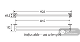 Fienza Sansa Double Towel Rail 900mm 83208 - Chrome - Double Towel Rail