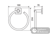 Fienza Sansa Hand Towel Ring 83202BN - Brushed Nickel - Hand Towel Holder