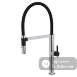 Fienza Sansa Pull Down Sink Mixer - Chrome - Chrome / Matte Black Handle - Kitchen Mixer Taps