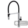 Fienza Sansa Pull Down Sink Mixer - Chrome - Chrome / Matte Black Handle - Kitchen Mixer Taps