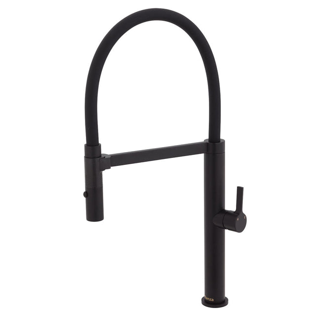 Fienza Sansa Pull Down Sink Mixer - Matte Black - Matte Black - Kitchen Mixer Taps