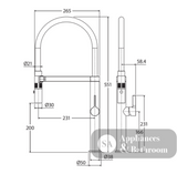 Fienza Sansa Pull Down Sink Mixer - Matte Black - Kitchen Mixer Taps